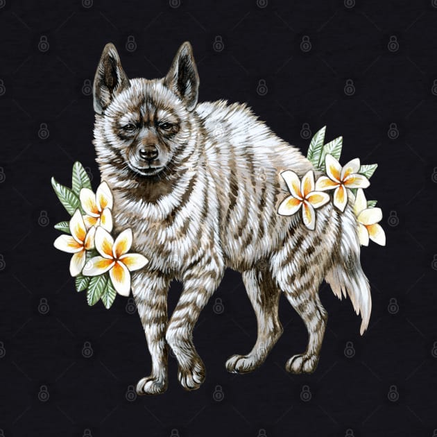 Striped Hyena with Frangipanis by Pip Tacla